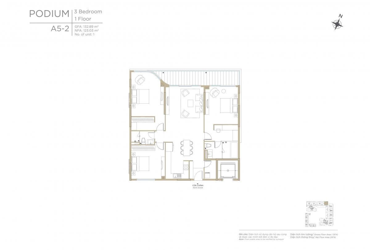 Layout căn hộ T1.02.08 Zeit River Thủ Thiêm