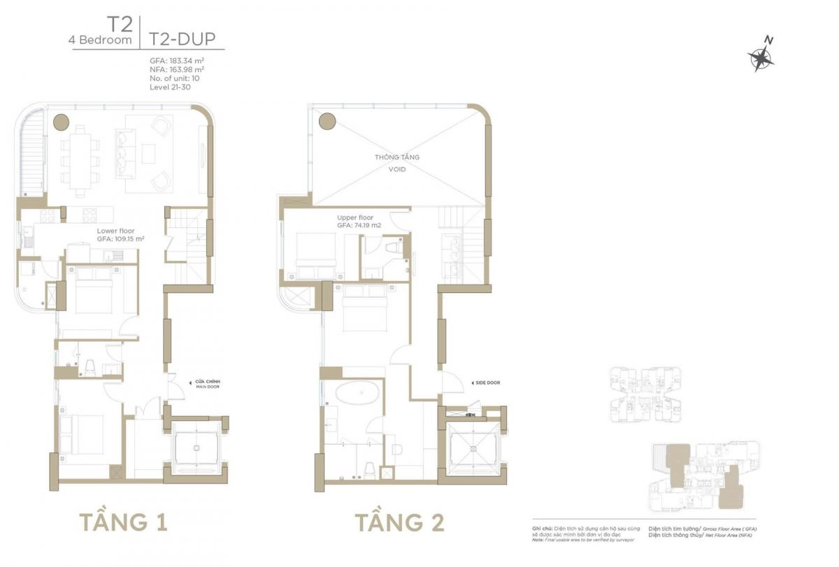 Layout căn hộ Duplex Zeit River Thủ Thiêm
