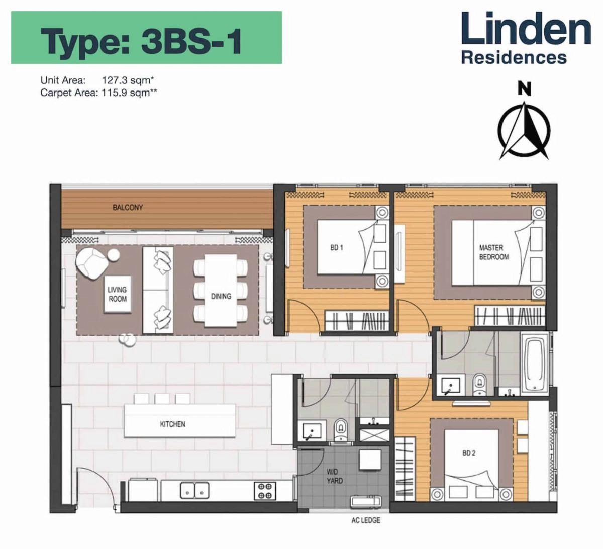 Mặt bằng tháp Linden Empire City Thủ Thiêm | Layout chi tiết