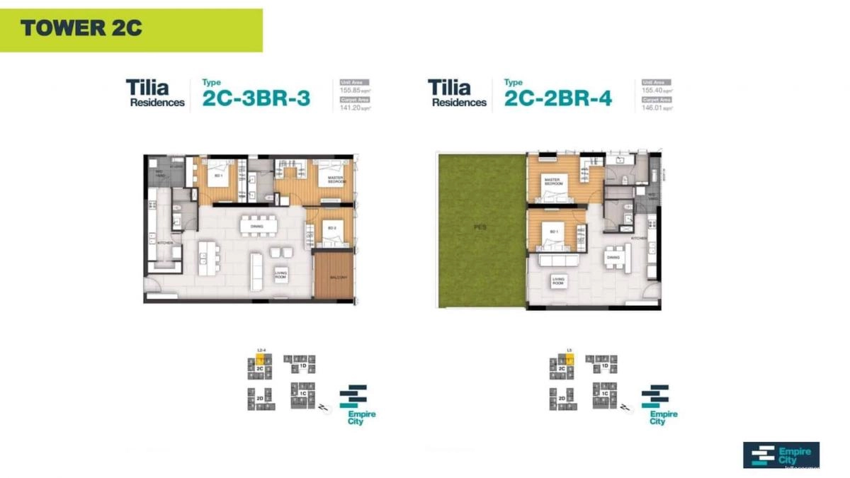 Mặt bằng tháp Tilia Empire City Thủ Thiêm | Layout chi tiết