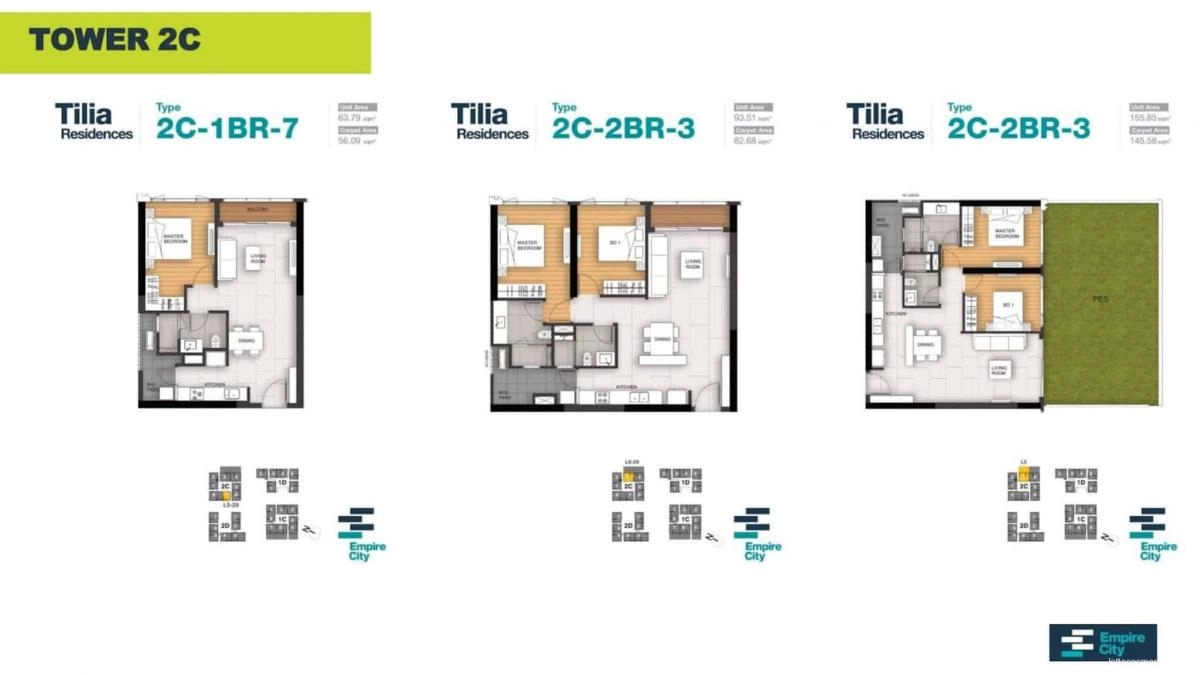 Mặt bằng tháp Tilia Empire City Thủ Thiêm | Layout chi tiết