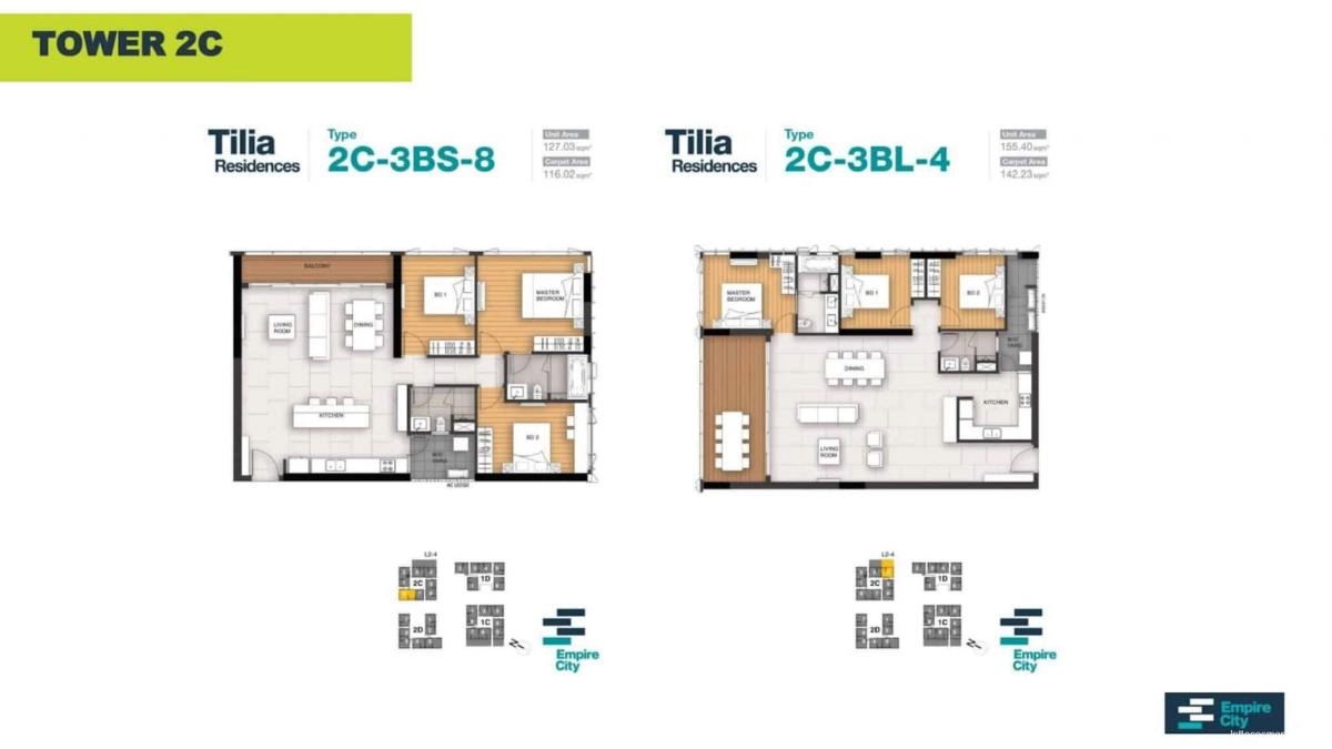 Mặt bằng tháp Tilia Empire City Thủ Thiêm | Layout chi tiết