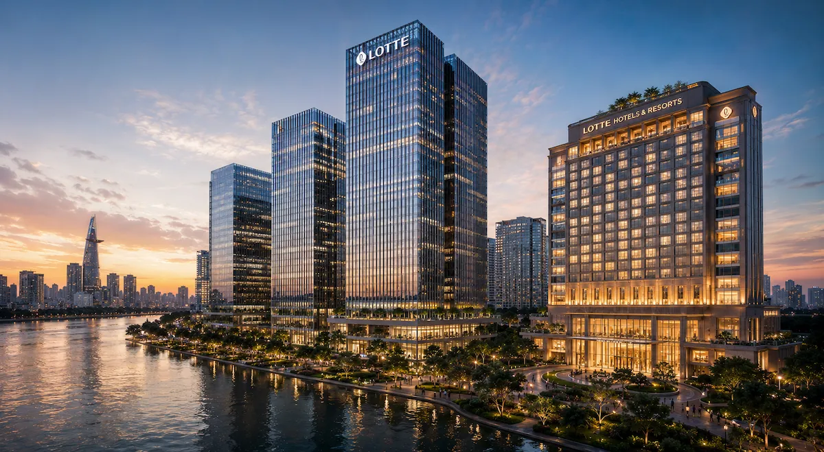 Tòa văn phòng hạng A và khách sạn 5 sao Lotte Hotel tại khu phức hợp Lotte Eco Smart City Thủ Thiêm